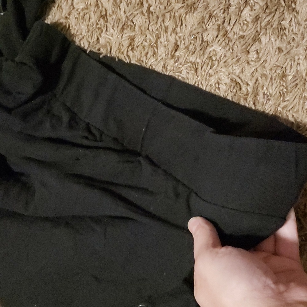 Torrid Full Length Signature Premium Leggings Black Lace Up Back sz 00 M 10 - Picture 6 of 9